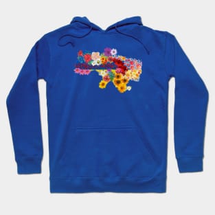 Lot of flowers on the ukrainian map Hoodie